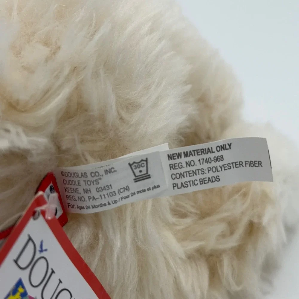 Douglas Cuddle Toy Brulee Cream Bear Shaggy Teddy Retired Plush Collectible NWT